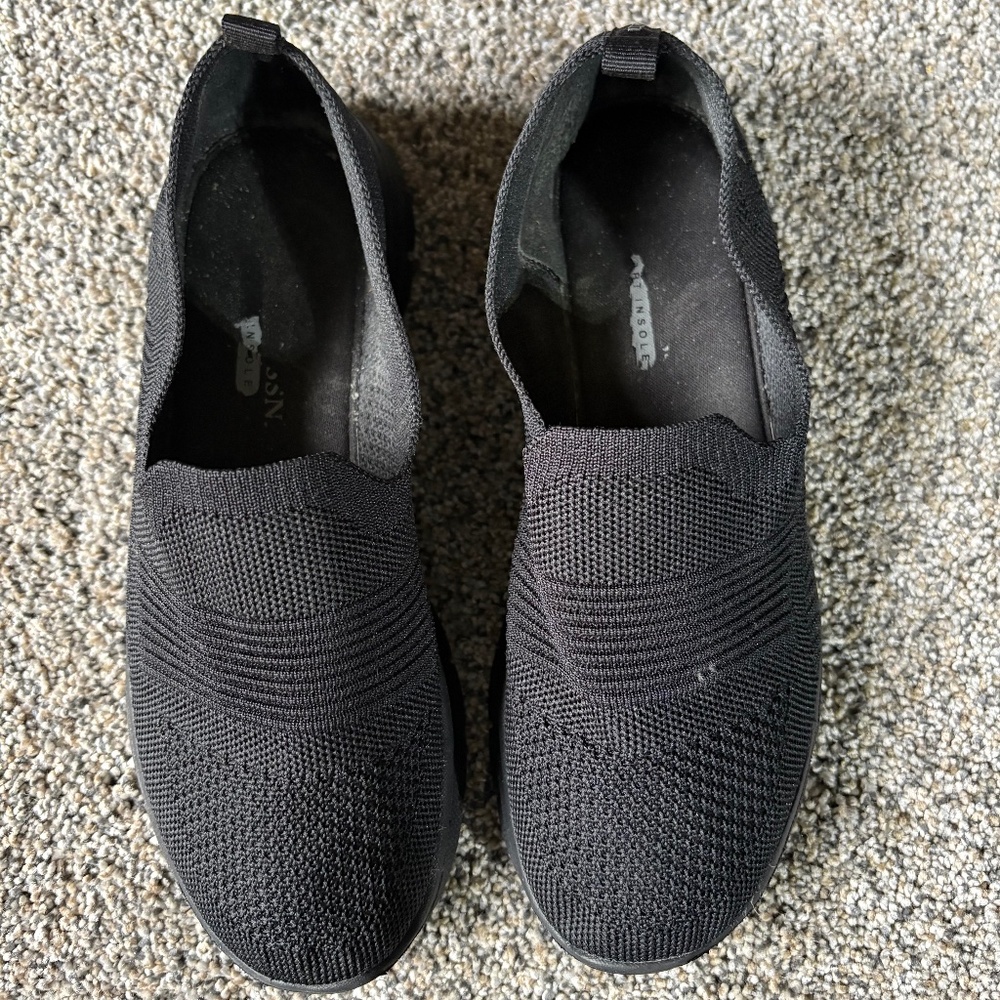 US Polo Assn Black Knit Slip On Walking Shoes Women's 7.5